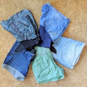 FIVE Pair of Maternity Shorts